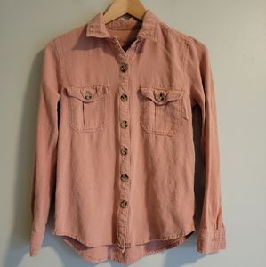 Aeropostale Long Sleeve Dust Rose Button Up
